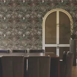 York Designer Series Enchanted Garden Maroon Tropical Wallpaper | Wallpaper Twins York Designer Series Enchanted Garden Maroon Tropical Wallpaper - SKU VR1528