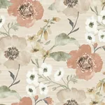 York Designer Series Evelyn Apricot Floral Wallpaper - SKU LL3201