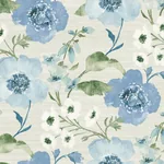 York Designer Series Evelyn Blue Floral Wallpaper | Wallpaper Twins York Designer Series Evelyn Blue Floral Wallpaper - SKU LL3203