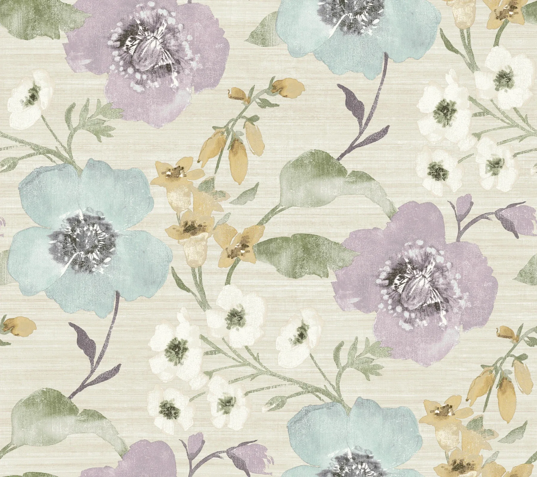 York Designer Series Evelyn Lavender Floral Wallpaper - SKU LL3202