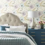 York Designer Series Evelyn Lavender Floral Wallpaper | Wallpaper Twins York Designer Series Evelyn Lavender Floral Wallpaper - SKU LL3202