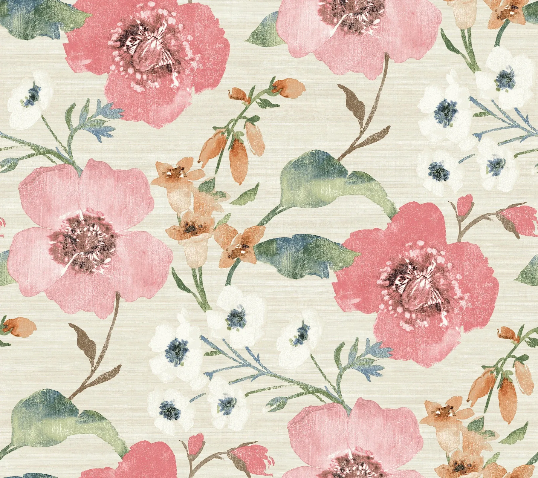 York Designer Series Evelyn Pink Floral Wallpaper - SKU LL3200