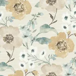 York Designer Series Evelyn Wheat Floral Wallpaper | Wallpaper Twins York Designer Series Evelyn Wheat Floral Wallpaper - SKU LL3204
