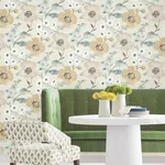 York Designer Series Evelyn Wheat Floral Wallpaper | Wallpaper Twins York Designer Series Evelyn Wheat Floral Wallpaper - SKU LL3204