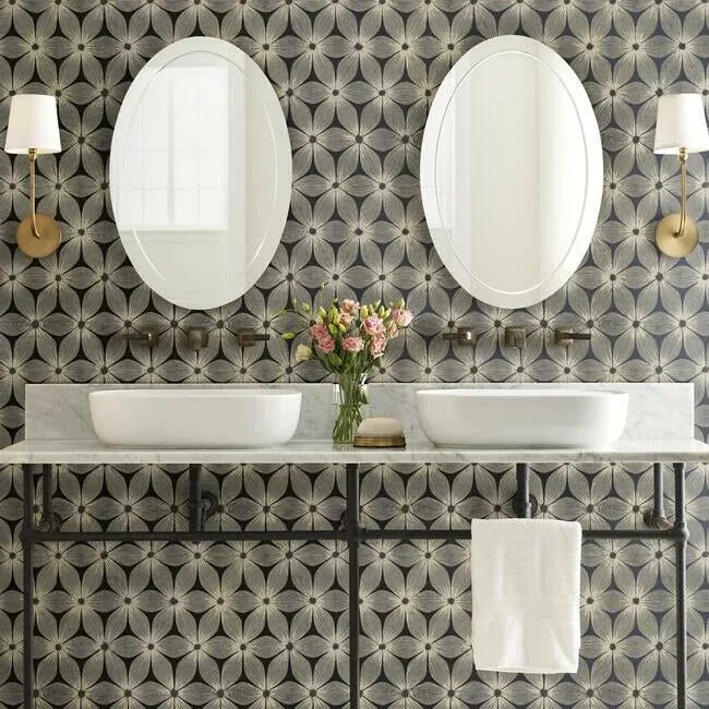 York Designer Series Everlasting Black & Silver Wallpaper - SKU CI2305
