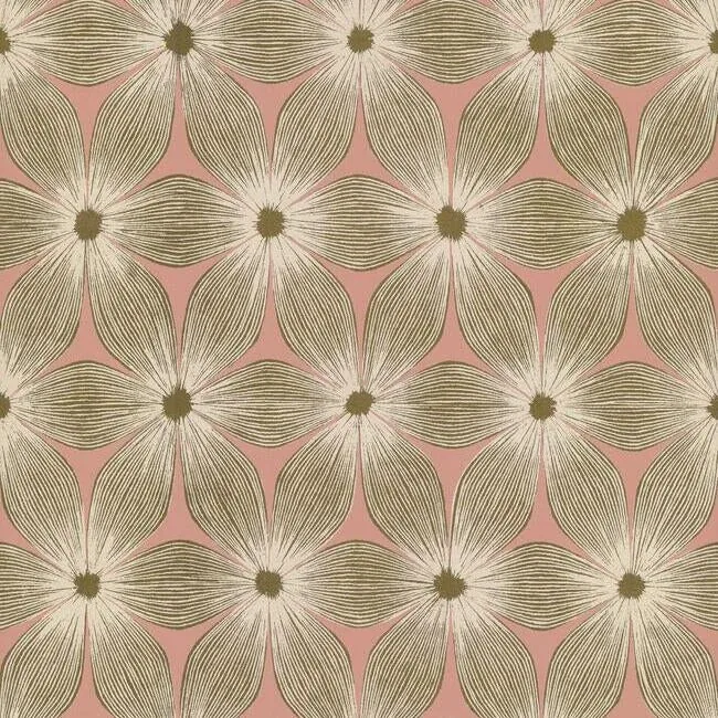 CI2301 | Everlasting Coral & Gold Wallpaper