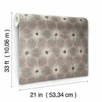 York Designer Series Everlasting Coral & Gold Wallpaper - SKU CI2301