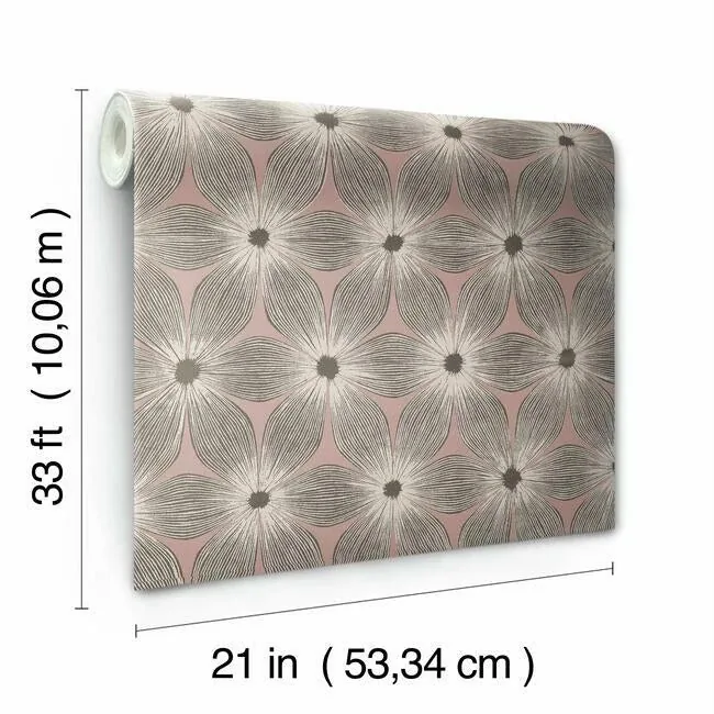 York Designer Series Everlasting Coral & Gold Wallpaper - SKU CI2301