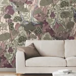York Designer Series Falling Waters Plum Scenic Wallpaper | Wallpaper Twins York Designer Series Falling Waters Plum Scenic Wallpaper - SKU VR1556
