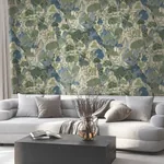 York Designer Series Falling Waters Sapphire Scenic Wallpaper | Wallpaper Twins York Designer Series Falling Waters Sapphire Scenic Wallpaper - SKU VR1554