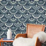 York Designer Series Feather & Fringe Blue Wallpaper - SKU BO6642