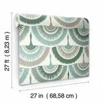 York Designer Series Feather & Fringe Green Wallpaper - SKU BO6644