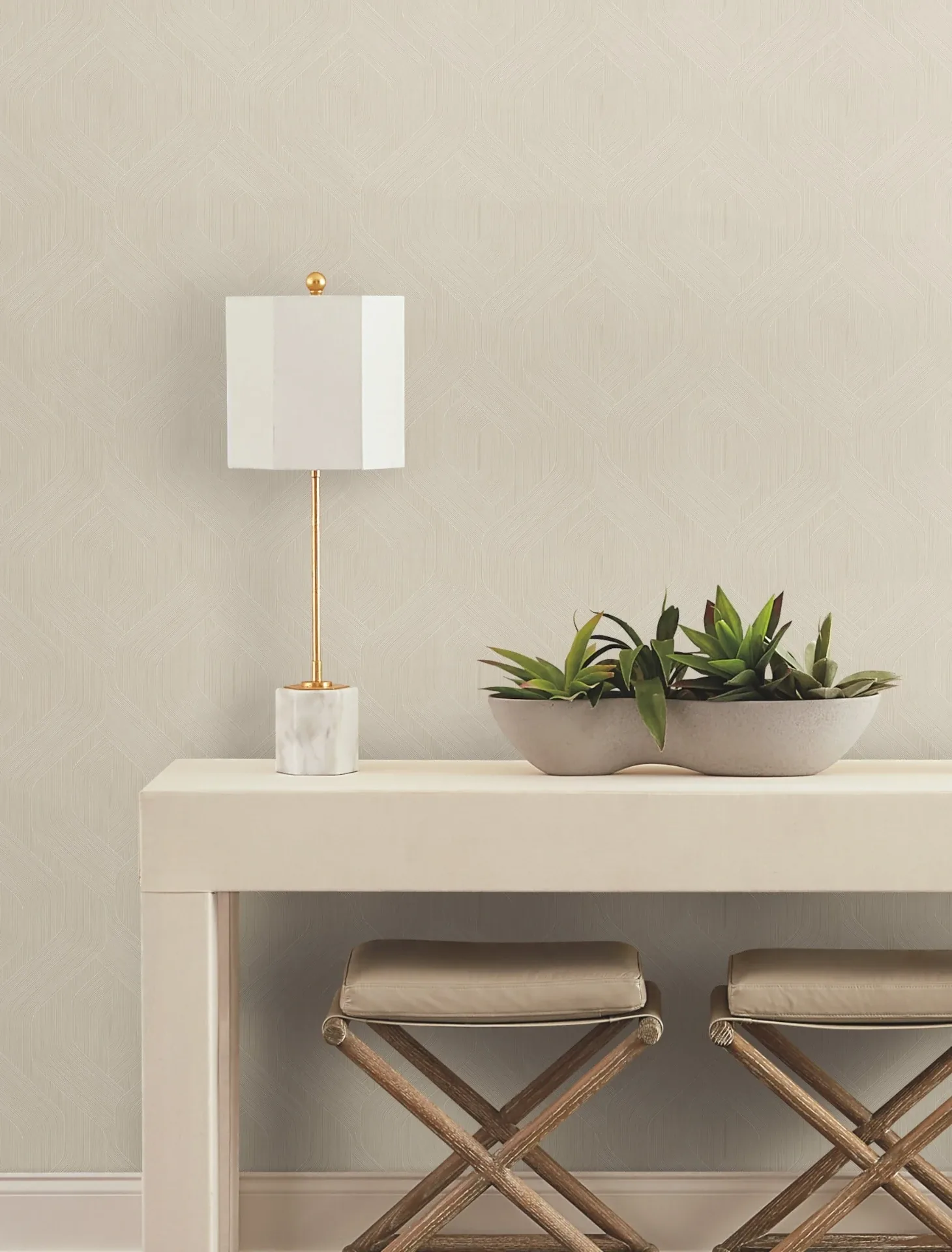 York Designer Series Fine Line Beige Geometric Wallpaper | Wallpaper Twins York Designer Series Fine Line Beige Geometric Wallpaper - SKU NT6196