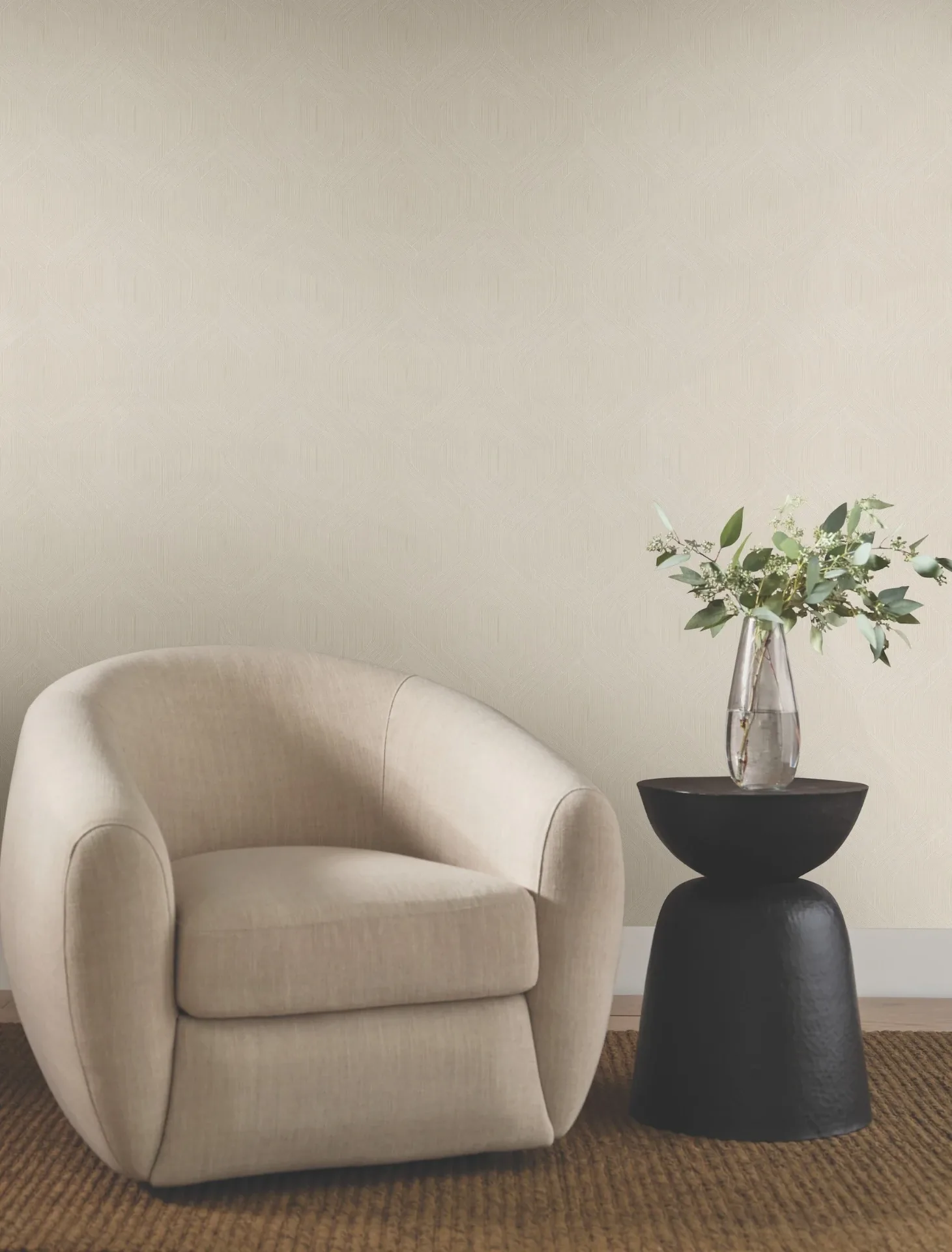York Designer Series Fine Line Beige Geometric Wallpaper | Wallpaper Twins York Designer Series Fine Line Beige Geometric Wallpaper - SKU NT6196
