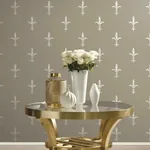 York Designer Series Fleur De Lis Cream Wallpaper - SKU KT2195
