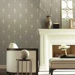 York Designer Series Fleur De Lis Cream Wallpaper - SKU KT2195