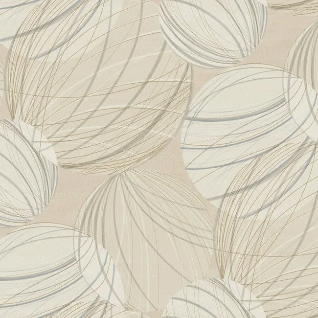 York Designer Series Floating Lanterns Taupe Wallpaper - SKU EV3908