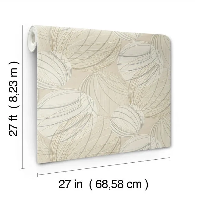 York Designer Series Floating Lanterns Taupe Wallpaper | Wallpaper Twins York Designer Series Floating Lanterns Taupe Wallpaper - SKU EV3908