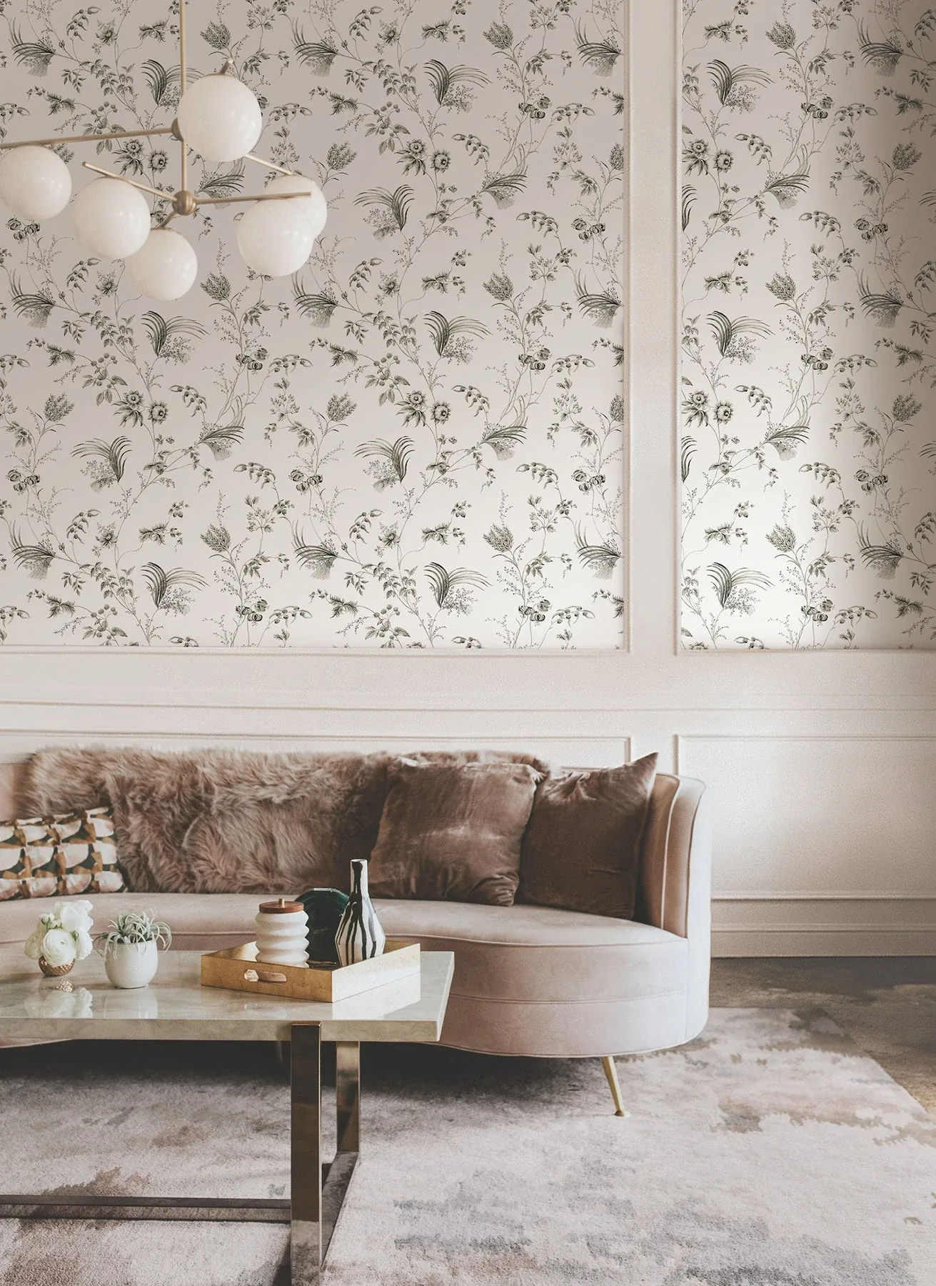 York Designer Series Floral Lace Black Wallpaper - SKU MX9682