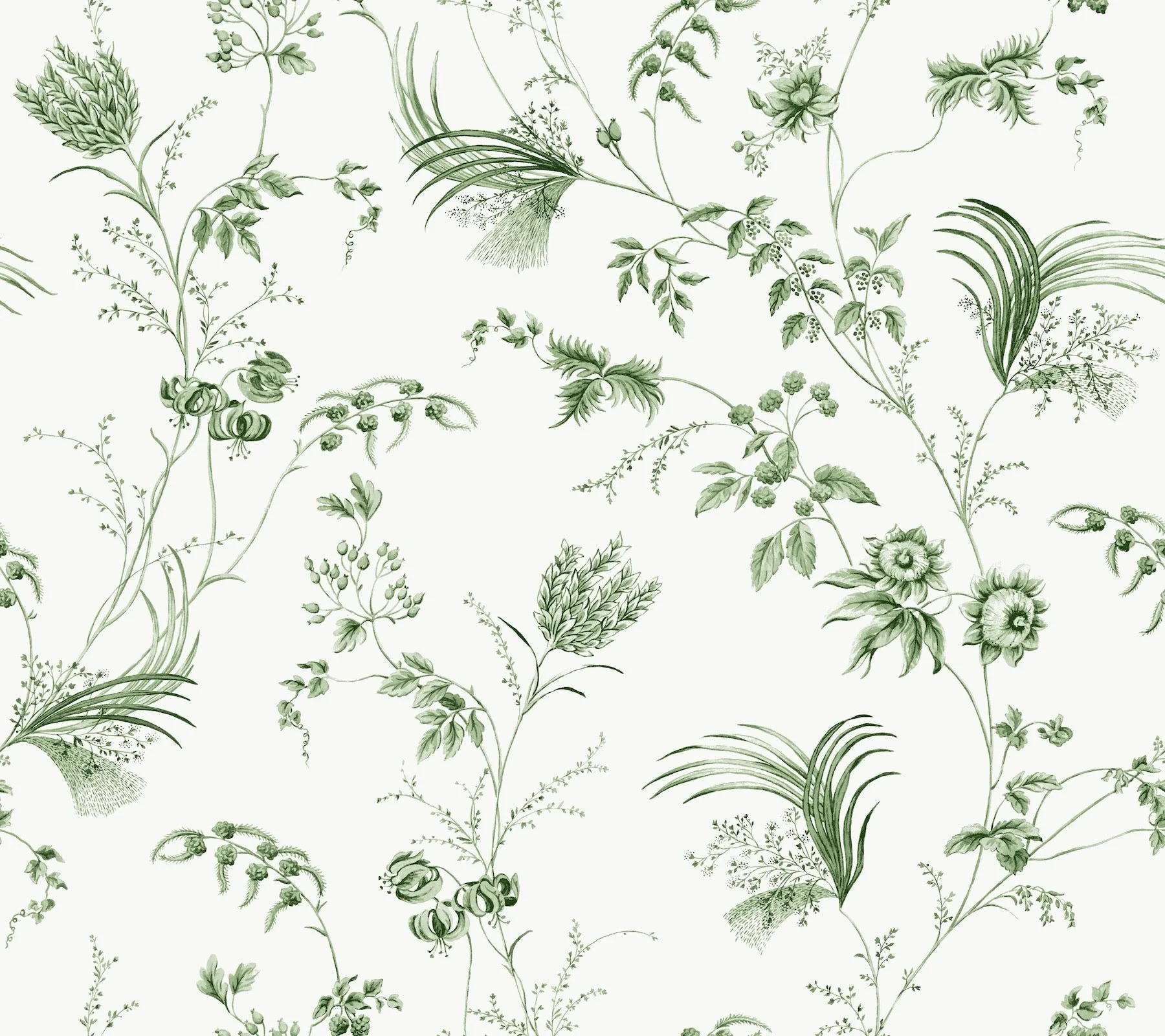 MX9680 | Floral Lace Green Wallpaper