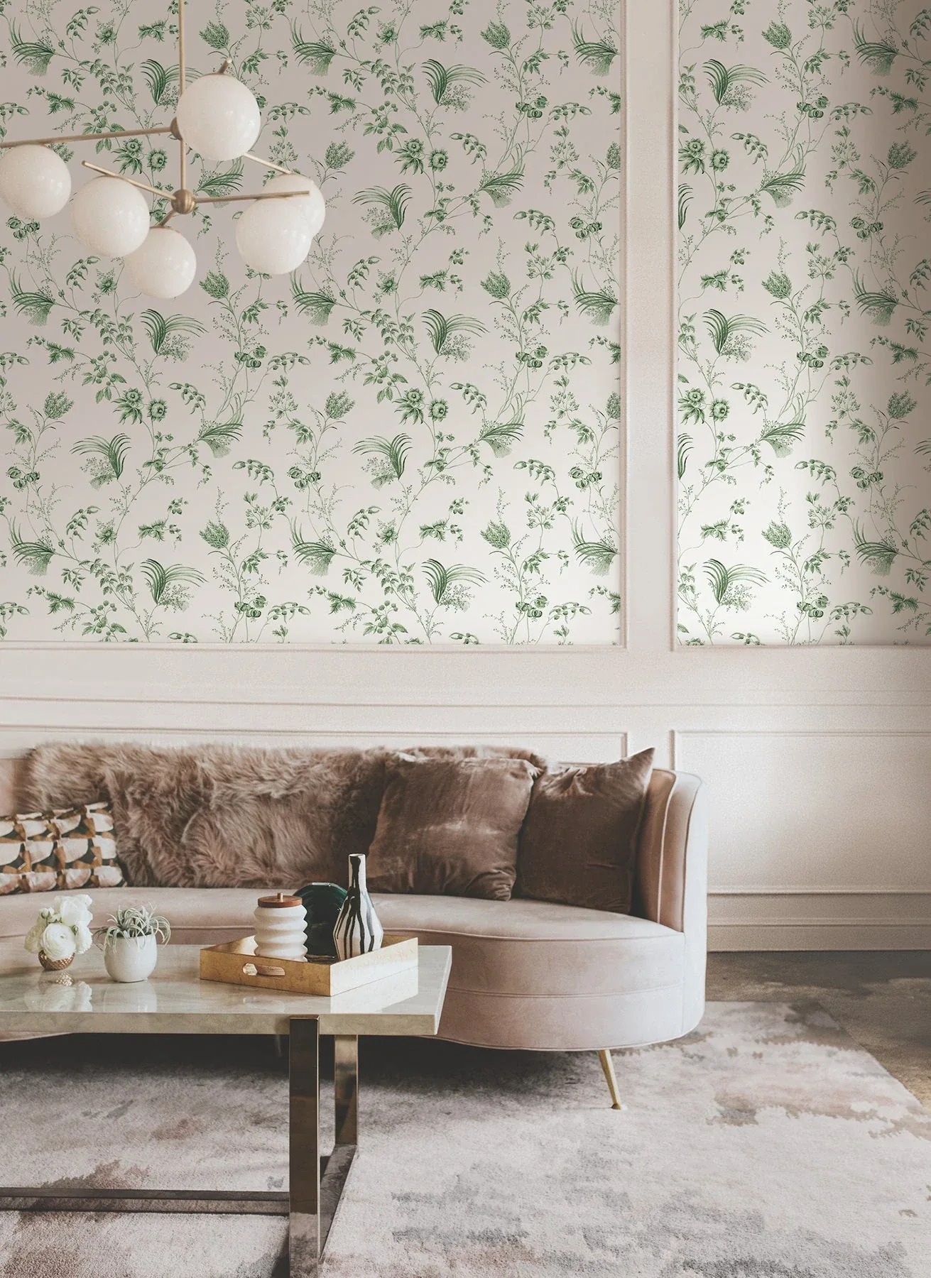 York Designer Series Floral Lace Green Wallpaper | Wallpaper Twins York Designer Series Floral Lace Green Wallpaper - SKU MX9680