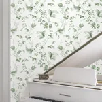 York Designer Series Floral Lace Green Wallpaper | Wallpaper Twins York Designer Series Floral Lace Green Wallpaper - SKU MX9680
