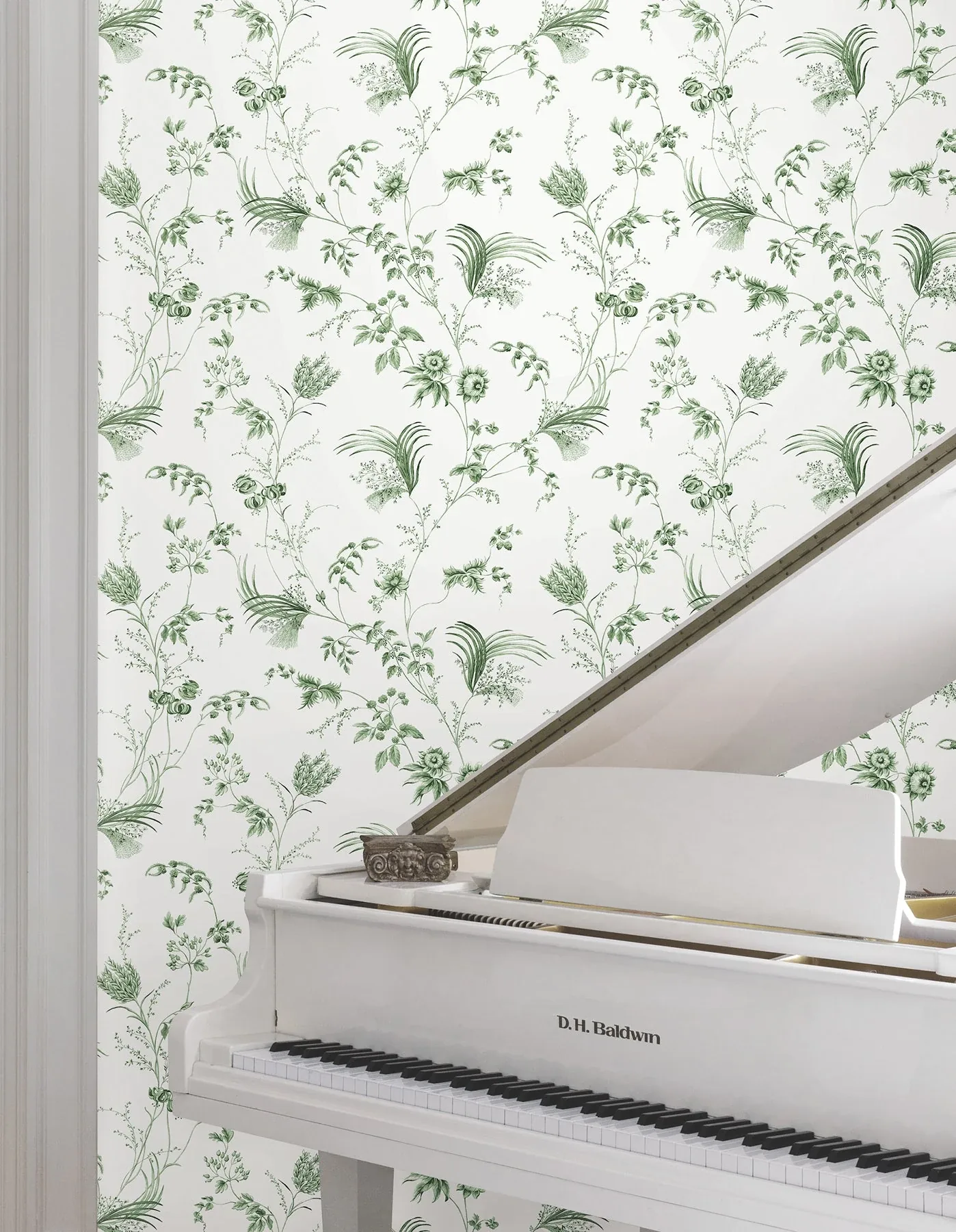 York Designer Series Floral Lace Green Wallpaper | Wallpaper Twins York Designer Series Floral Lace Green Wallpaper - SKU MX9680