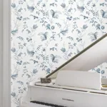 York Designer Series Floral Lace Navy Wallpaper - SKU MX9683