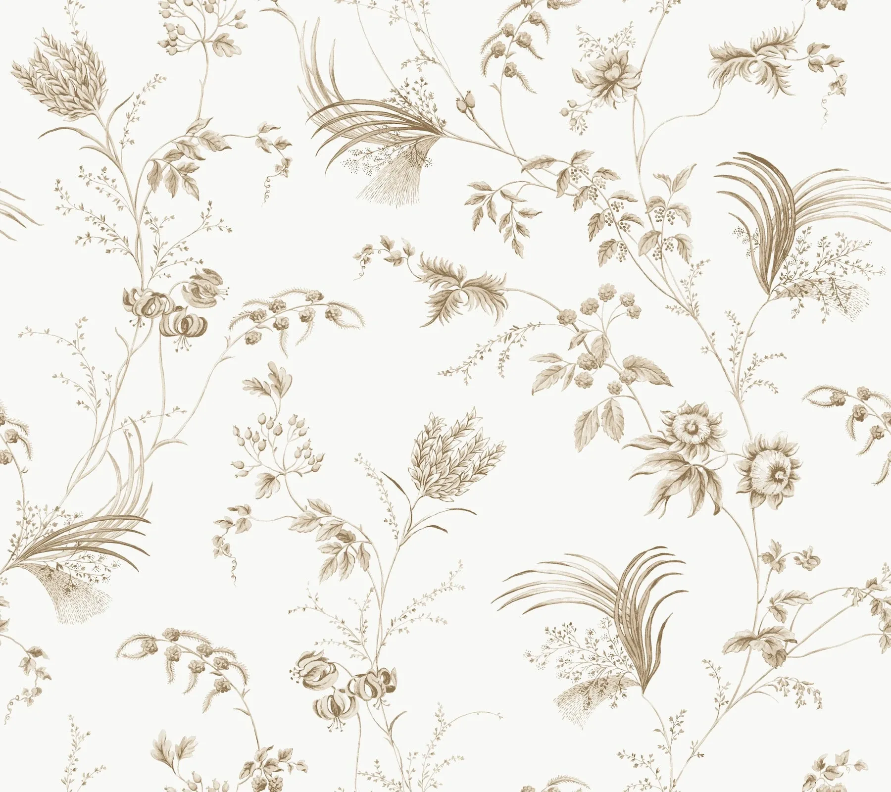 MX9681 | Floral Lace Taupe Wallpaper