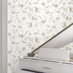 York Designer Series Floral Lace Taupe Wallpaper - SKU MX9681