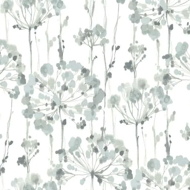 CI2426 | Flourish Blue & Grey Wallpaper