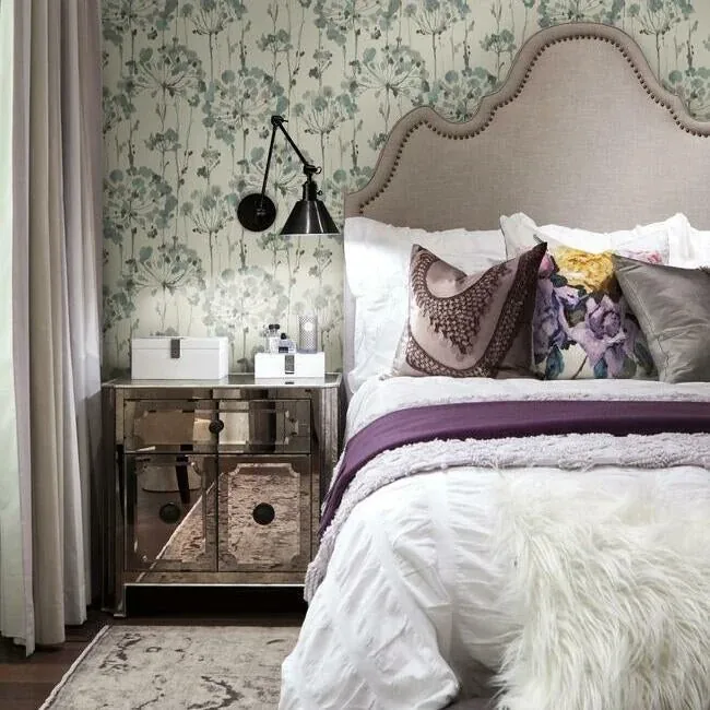 York Designer Series Flourish Blue & Grey Wallpaper - SKU CI2426