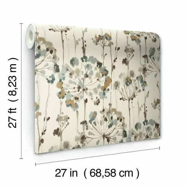 York Designer Series Flourish Teal Wallpaper - SKU CN2100