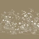 York Designer Series Flowering Vine Chino Brown Wall Mural - SKU KT2263M