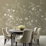 York Designer Series Flowering Vine Chino Brown Wall Mural - SKU KT2263M