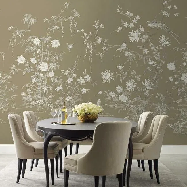 York Designer Series Flowering Vine Chino Brown Wall Mural - SKU KT2263M