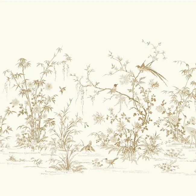 KT2262M | Flowering Vine Chino White Wall Mural