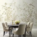 York Designer Series Flowering Vine Chino White Wall Mural - SKU KT2262M