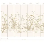 York Designer Series Flowering Vine Chino White Wall Mural - SKU KT2262M