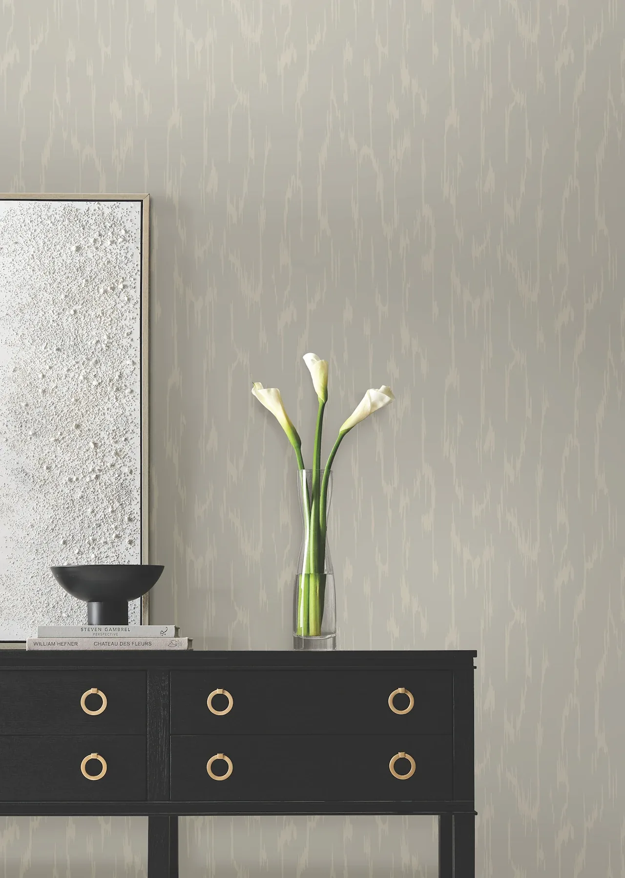 York Designer Series Flowing Dark Taupe Wallpaper - SKU DF3362