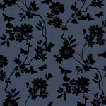 York Designer Series Flutter Vine Blue & Black Wallpaper - SKU DT5021