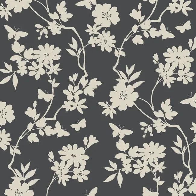 DT5025 | Flutter Vine Grey Wallpaper
