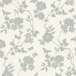 York Designer Series Flutter Vine White & Silver Wallpaper - SKU DT5023