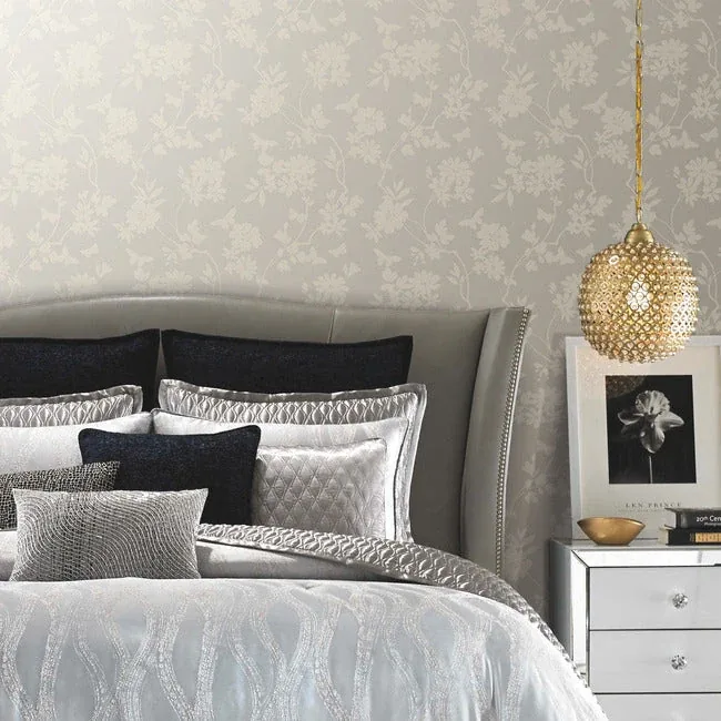 York Designer Series Flutter Vine White Wallpaper - SKU DT5024