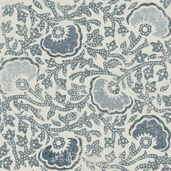 York Designer Series Fontaine Blue & Grey Wallpaper - SKU CH1441