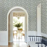 York Designer Series Framboise Blue Berry Vines Wallpaper - SKU VP1413