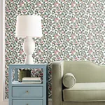 York Designer Series Framboise Pink Berry Vines Wallpaper - SKU VP1412