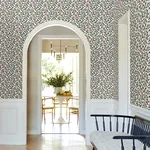 York Designer Series Framboise Pink Berry Vines Wallpaper - SKU VP1412