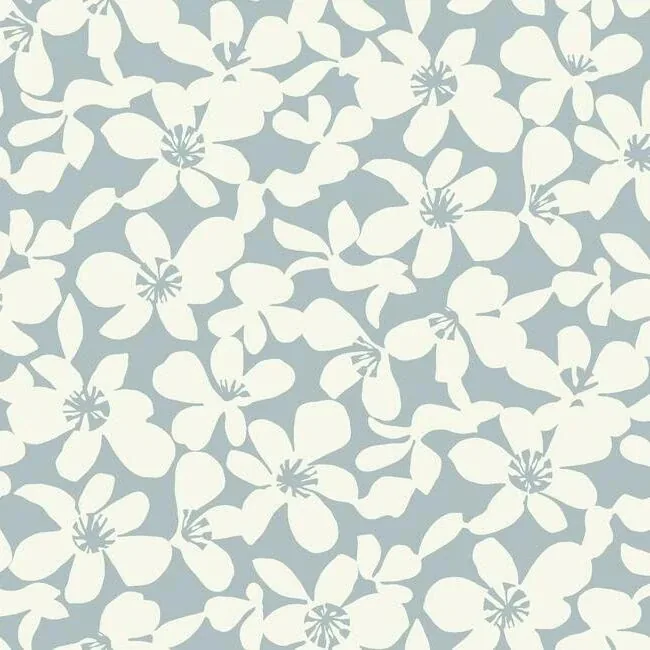 York Designer Series Free Spirit Blue Wallpaper - SKU BO6684