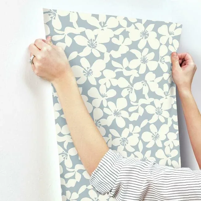 York Designer Series Free Spirit Blue Wallpaper - SKU BO6684